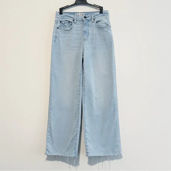 Daze Light Blue Wide Leg Women's Jeans - Picture 3 of 11